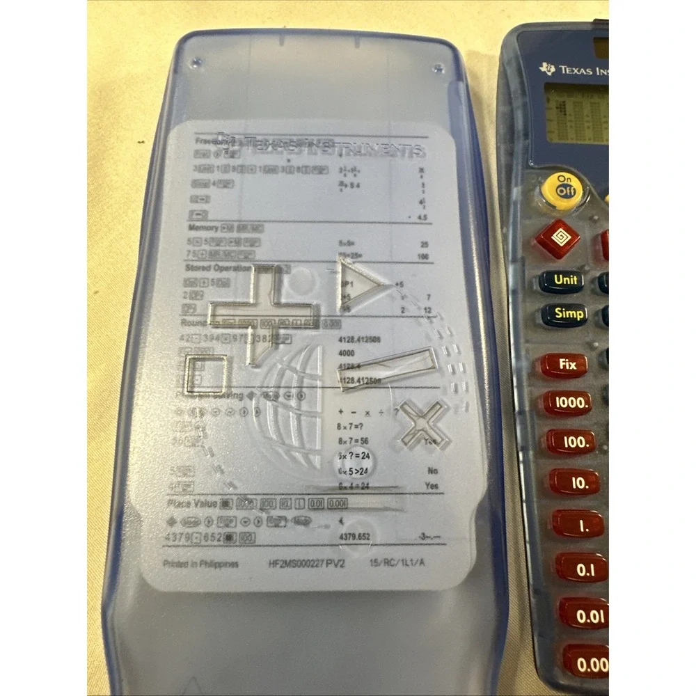 Texas Instruments TI-15 Explorer Elementary Calculator W/Slide Protective Cover